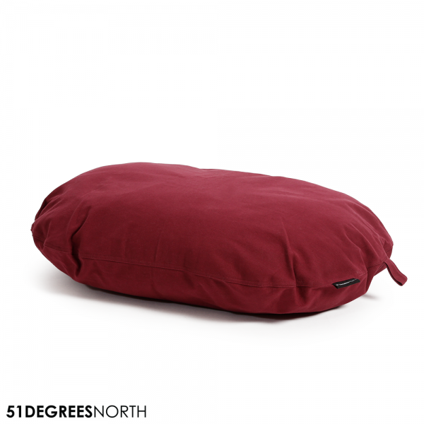 51DN Cotton Hundekissen Oval - Port Red Größe