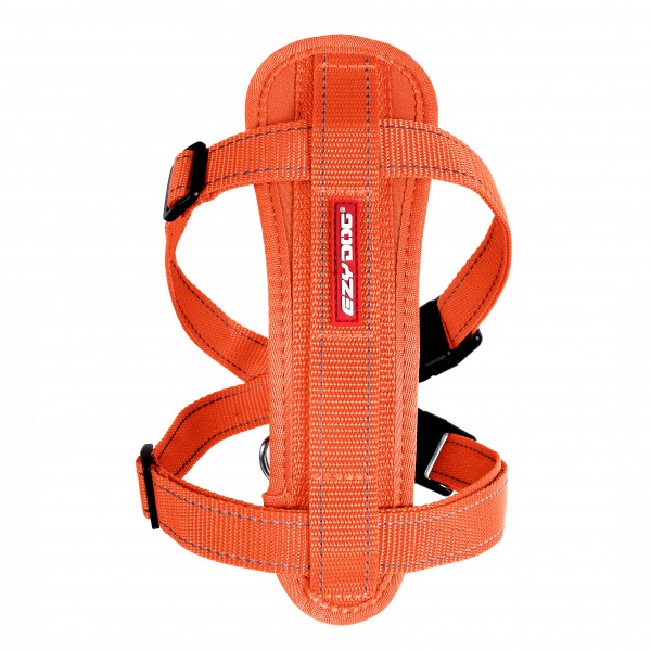 EzyDog Chest Plate Geschirr (incl.Autogurt) - orange Größe