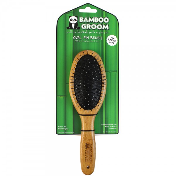 Bamboo Groom ovale Bürste mit Pins Größe