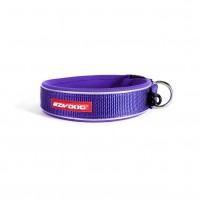 EzyDog Double Up Halsband, Größe XL (47-71 Cm) – Mit 2 D-Ringen Aus Edelstahl, Reflektierend