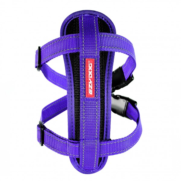 EzyDog Chest Plate Geschirr (incl.Autogurt) - purple Größe