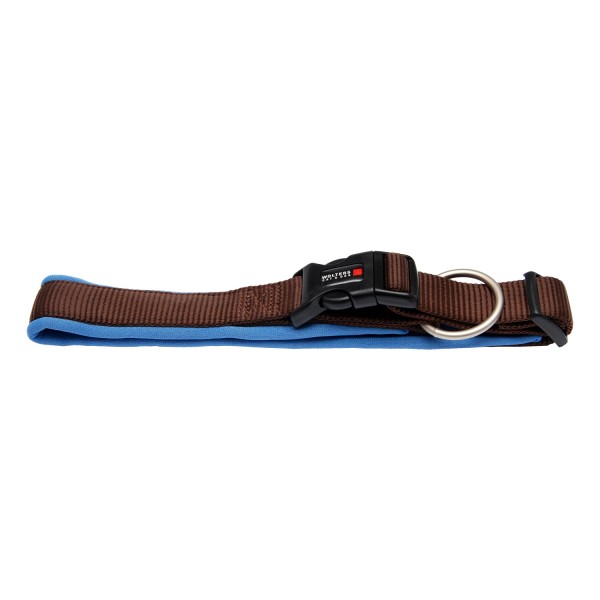 Wolters Hundehalsband Professional Comfort -tabac / hellblau- Größe