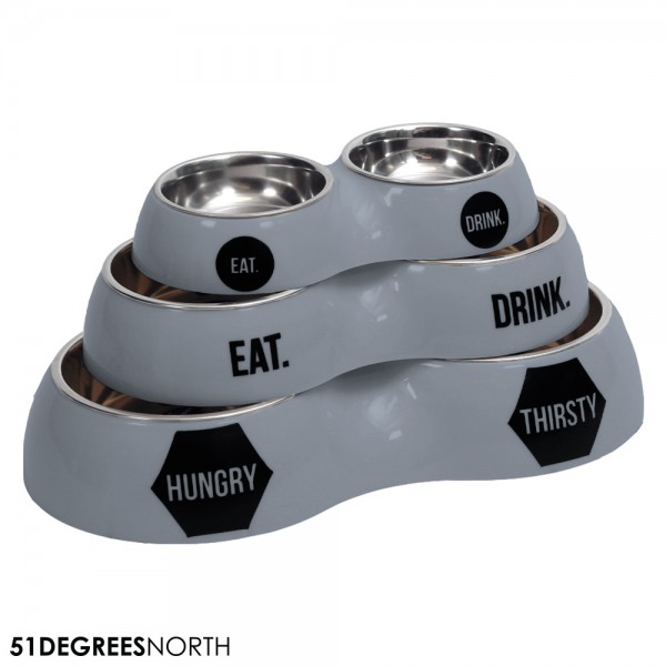 51DN Hungry & Thirsty Double - Stone Grey Größe
