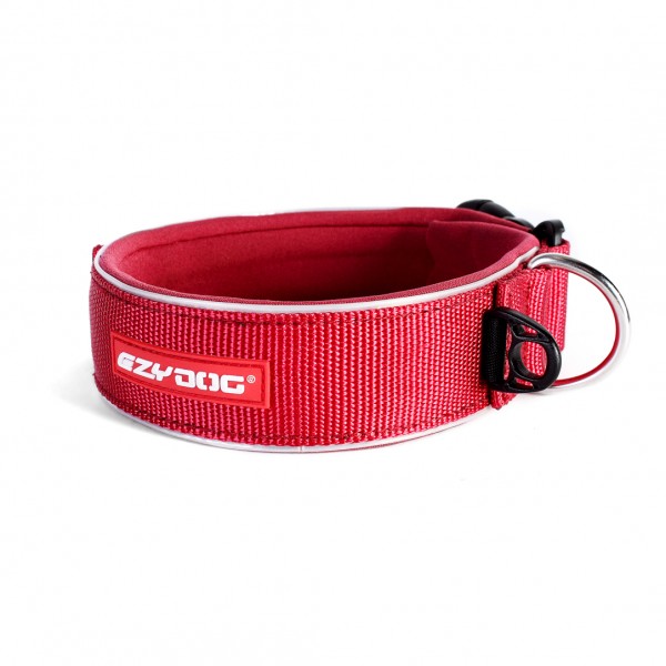 EzyDog Neo Wide Hundehalsband  Extrabreit - rot Größe