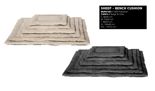 51DN Sheep Bench Cushions - Grey