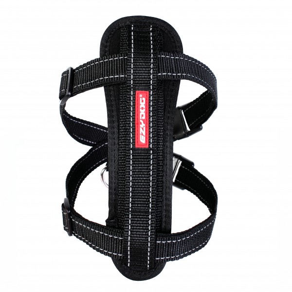 EzyDog Chest Plate Geschirr (incl.Autogurt) - schwarz Größe