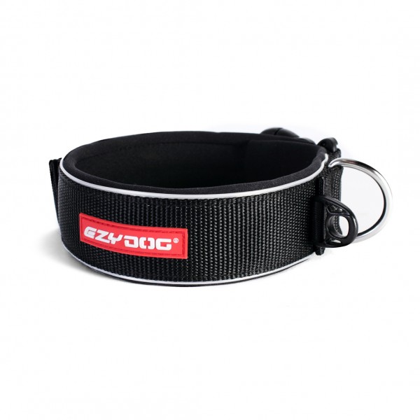 EzyDog Neo Wide Hundehalsband  Extrabreit - schwarz Größe